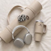 Tech-Protect Lamano etui na Apple AirPods Pro 3 z karabińczykiem, Nature Muse (czarny i beżowy)