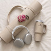 Etui Tech-Protect Lamano dla Apple AirPods Pro 3 z karabińczykiem, Flamingo Bloom (różowy i beżowy)