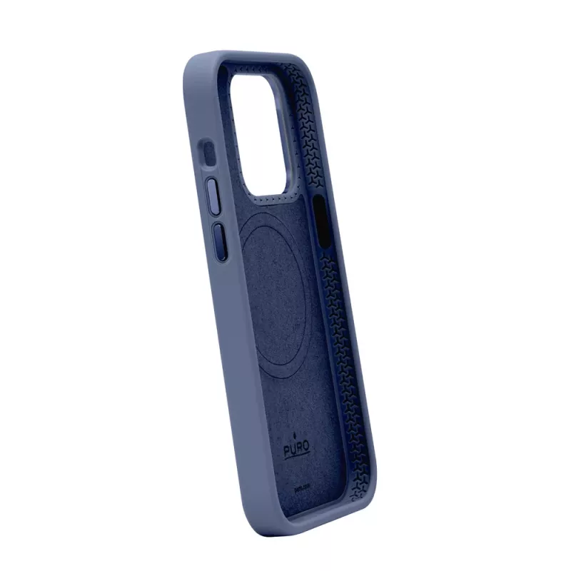 Etui silikonowe MagSafe Puro Icon Mag Pro dla Apple iPhone 15 Pro Max, ciemnoniebieskie