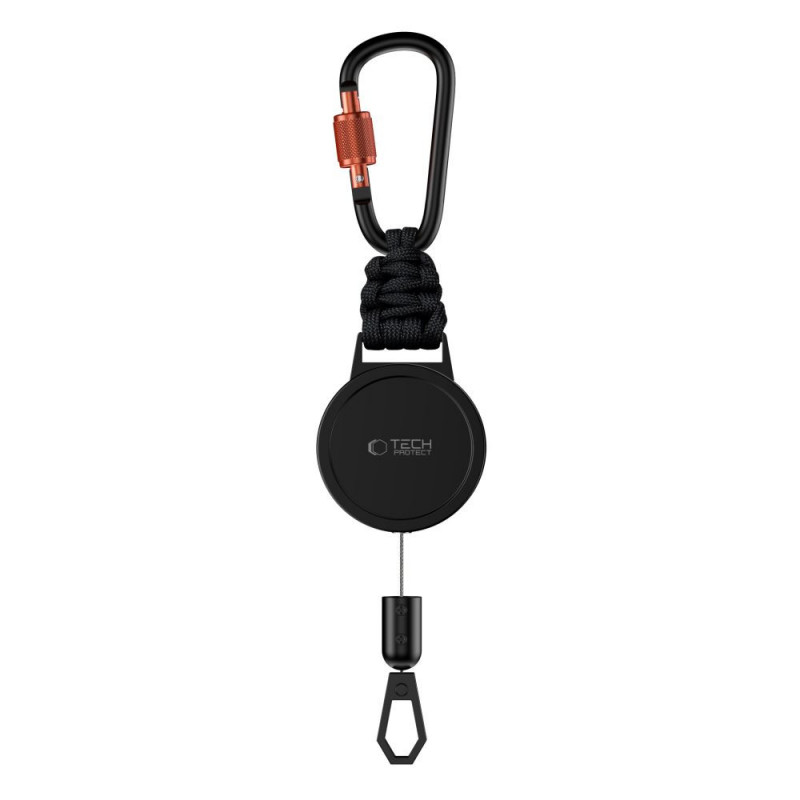 Tech-Protect ATH04 UrbanLoop Uchwyt na telefon z linką stalową, Black/Orange