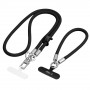 Tech-Protect C10S Rope Crossbody & Wrist zestaw pasków do telefonu, Black/Titanium