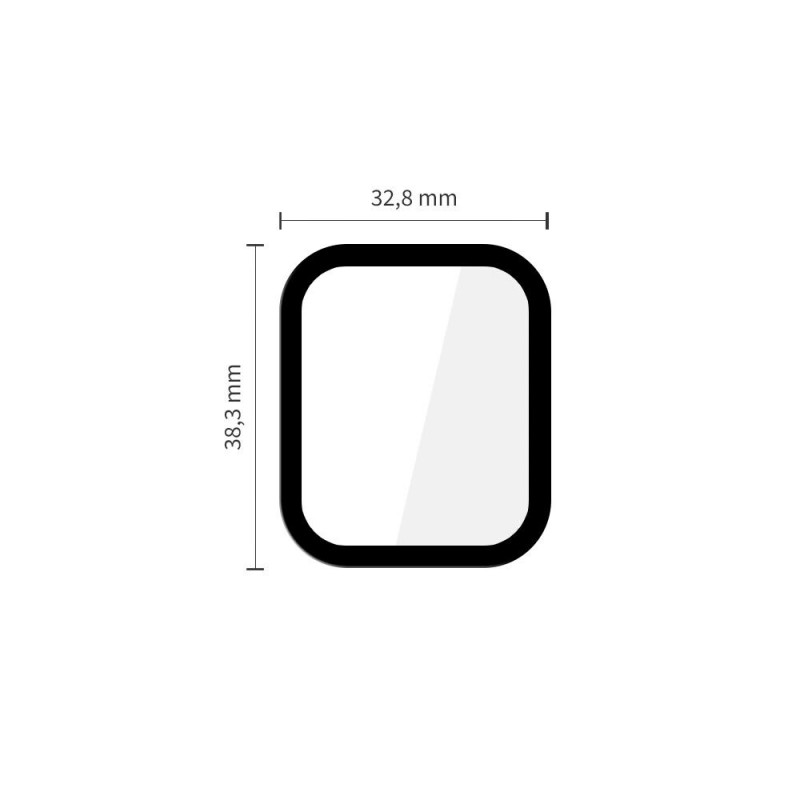 Tech-Protect Glass Flex+ szkło hybrydowe do Apple Watch 4 / 5 / 6 / SE 1 / 2 / 3 40 mm, czarny (2 szt.)
