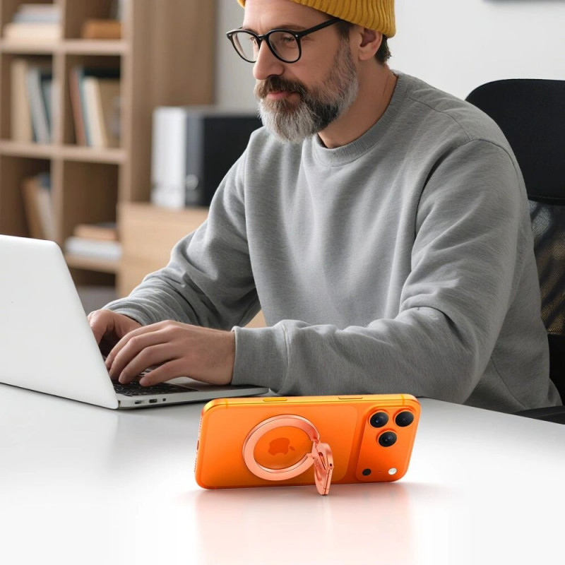 Tech-Protect MMR400 Lamano magnetyczny pierścień na telefon MagSafe, Rose Gold