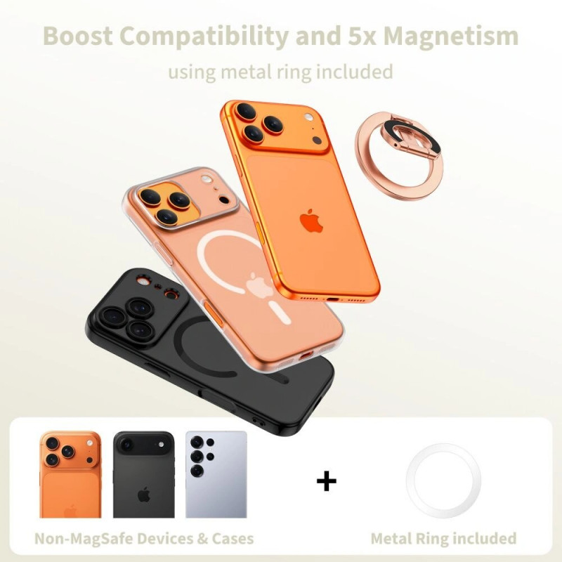 Tech-Protect MMR400 Lamano magnetyczny pierścień na telefon MagSafe, Rose Gold