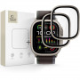 Tech-Protect Glass Ring szkło hartowane do Apple Watch Ultra 49 mm, srebrny i czarny (2 szt.)