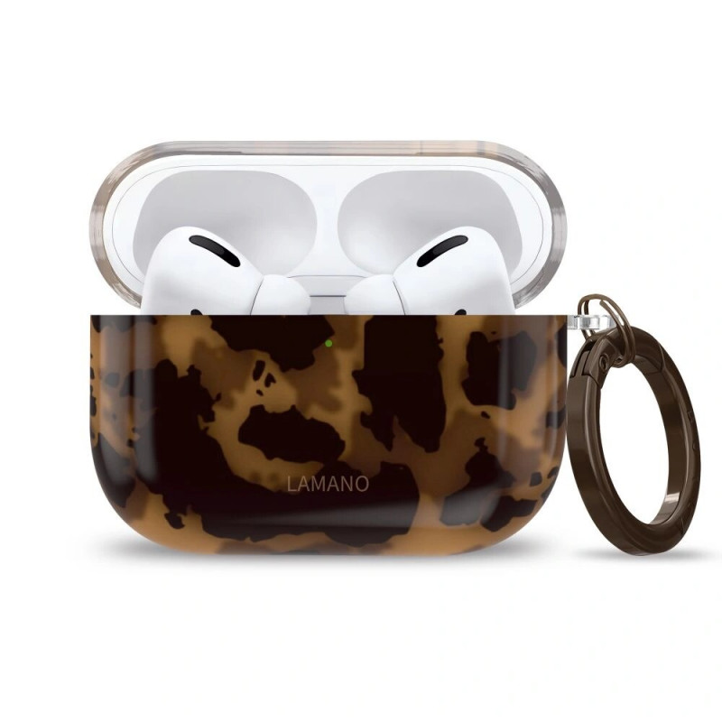 Etui Tech-Protect Lamano do Apple AirPods Pro 3, czarno-brązowe