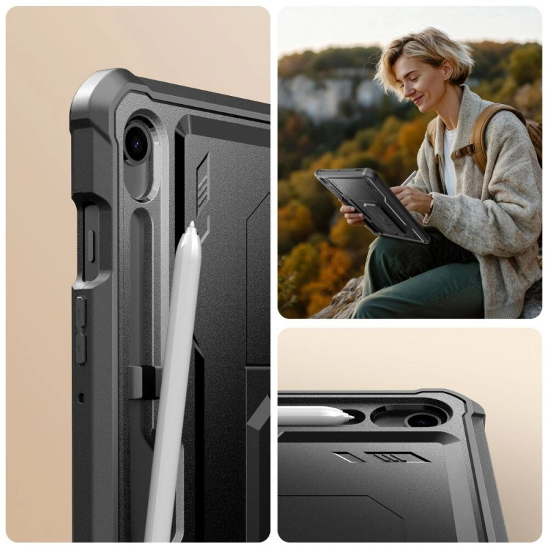 Tech-Protect Kevlar Pro etui na tablet dla Samsung Galaxy Tab S9 11.0 / S10 FE / S10 Lite 10.9 (X710 / X716B / X520 / X526 / X400 / X406B), czarny
