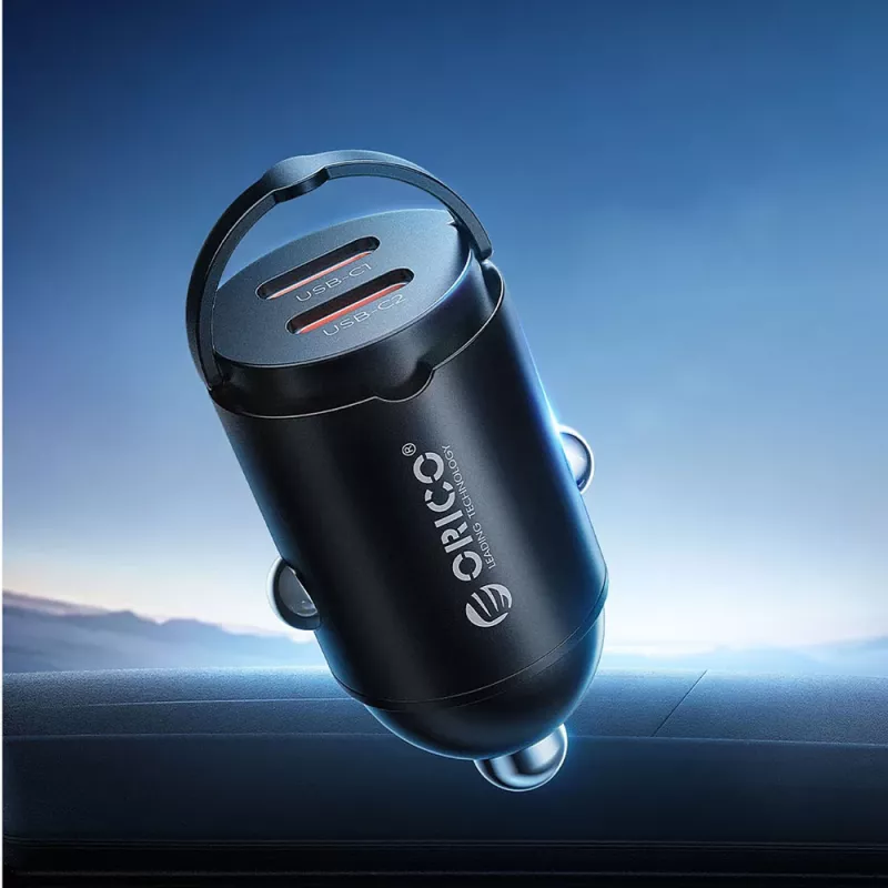 Orico MiniRing MR-30-2C 30W ładowarka samochodowa 2x USB-C, czarna