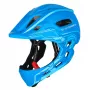 Kask rowerowy pełny dla dzieci Wozinsky z tylnym światłem USB, rozmiar S (52-56 cm), niebieski