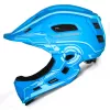 Kask rowerowy pełny dla dzieci Wozinsky z tylnym światłem USB, rozmiar S (52-56 cm), niebieski
