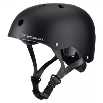 Kask BMX/skuterowy lekki Wozinsky, rozmiar S (48-52 cm), czarny