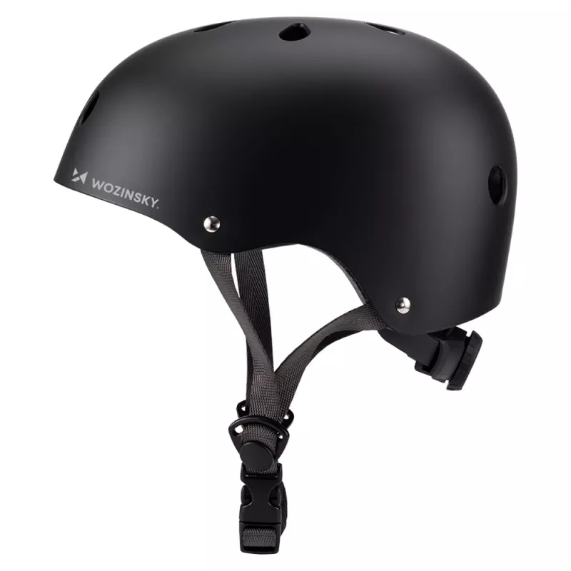 Kask BMX/skuterowy lekki Wozinsky, rozmiar S (48-52 cm), czarny
