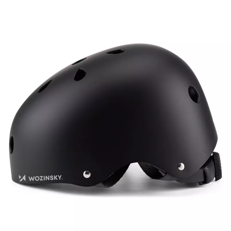 Kask BMX/skuterowy lekki Wozinsky, rozmiar S (48-52 cm), czarny