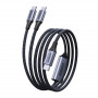UGREEN L533 kabel USB-C 2w1, USB-C do 2x USB-C PD 140W, 2 m, czarny