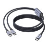UGREEN L533 kabel USB-C 2w1, USB-C do 2x USB-C PD 140W, 2 m, czarny