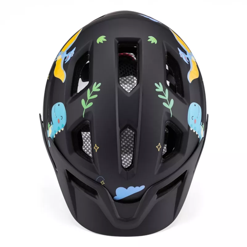 Kask rowerowy MTB dla dzieci Wozinsky z odpinanym daszkiem, rozmiar XS (48-52 cm), czarny