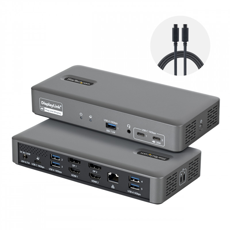 StarTech.com 194UE-USBC-SMARTDOCK stacja dokująca USB-C 3.2 Gen 2, 96 W