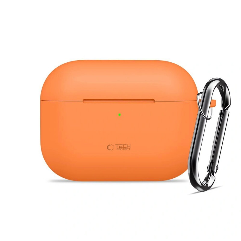Tech-Protect Silicone Hook etui z silikonu do Apple AirPods Pro 3, Cosmic Orange