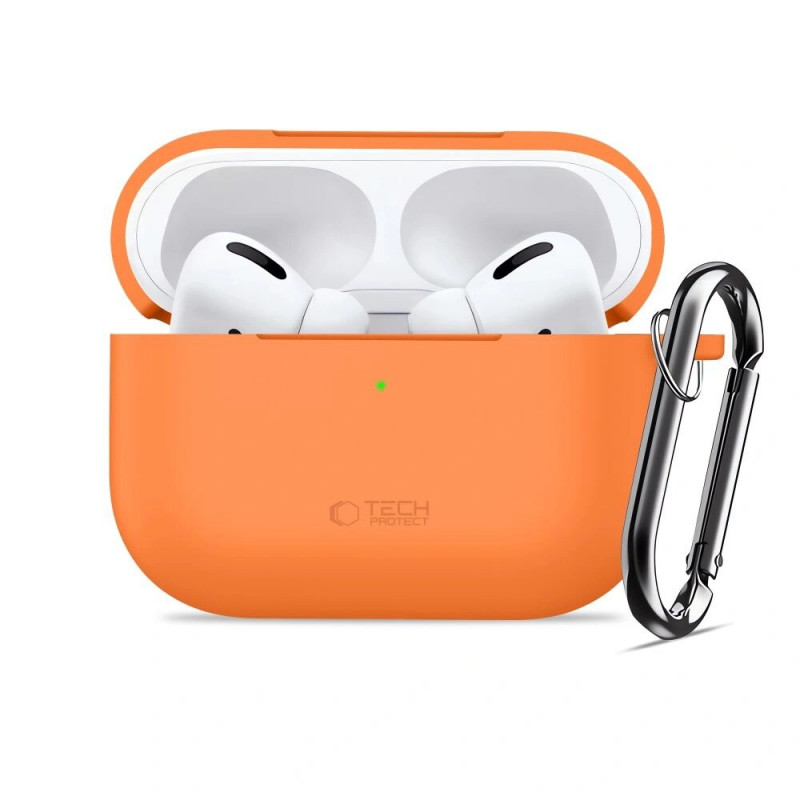 Tech-Protect Silicone Hook etui z silikonu do Apple AirPods Pro 3, Cosmic Orange