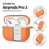 Tech-Protect Silicone Hook etui z silikonu do Apple AirPods Pro 3, Cosmic Orange