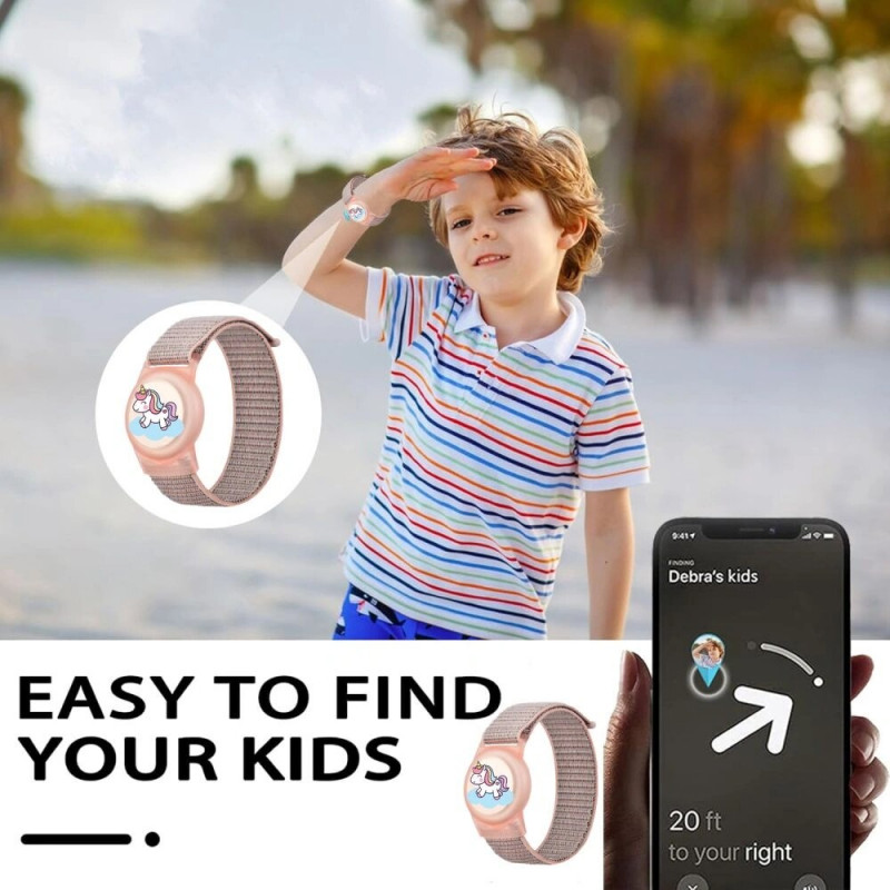 Pasek Tech-Protect Nylon For Kids do Apple AirTag 1 / 2, Magic Pony