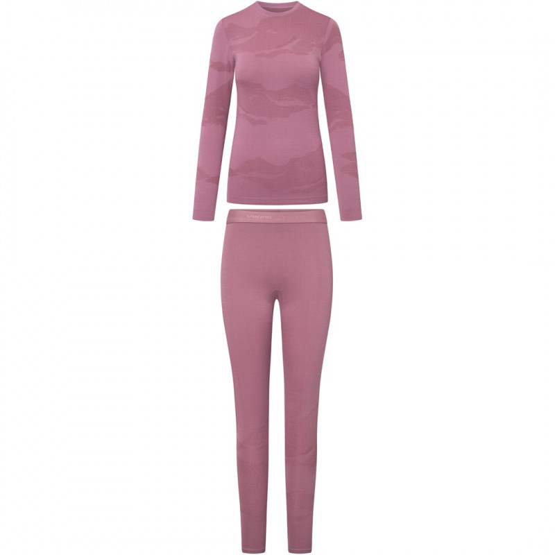 Viking Gasher Lady Set Merino bielizna damska, różowy, S