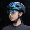 Kask rowerowy Rockbros LK-15 z włókna węglowego, rozmiar L (58-62cm), Chameleon Blue