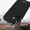 Marka Niezdefiniowana Etui TPU do iPhone 17 z kieszenią na kartę i smyczą na ramię, czarne