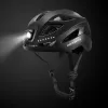 Kask rowerowy Rockbros ZK-077 z zintegrowanym wielokierunkowym oświetleniem 57–61 cm, czarny