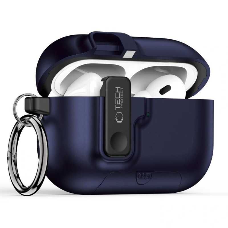 Etui Tech-Protect Slim Hook do Apple AirPods Pro 3, Navy Blue
