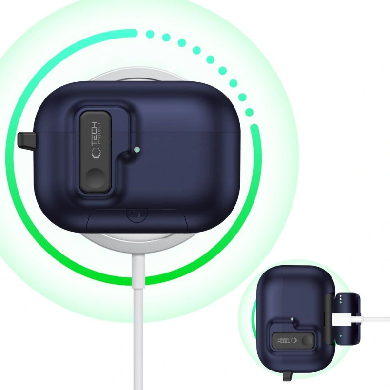 Etui Tech-Protect Slim Hook do Apple AirPods Pro 3, Navy Blue