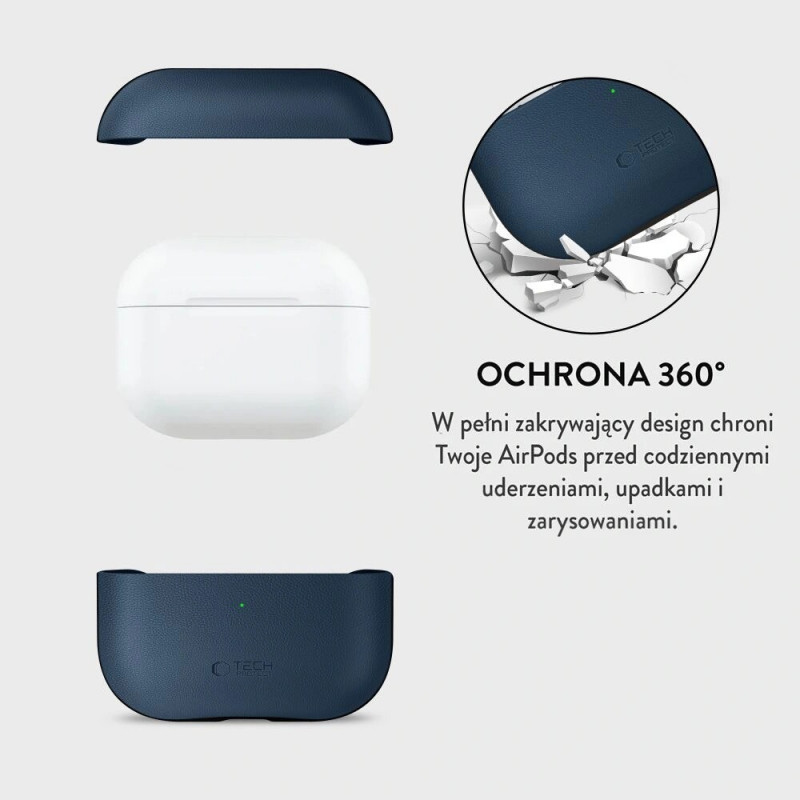 Etui Tech-Protect NaturalFit do Apple AirPods Pro 3, Navy Blue