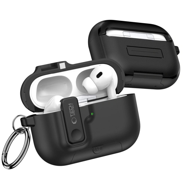 Etui Tech-Protect Slim Hook do Apple AirPods Pro 3, czarny