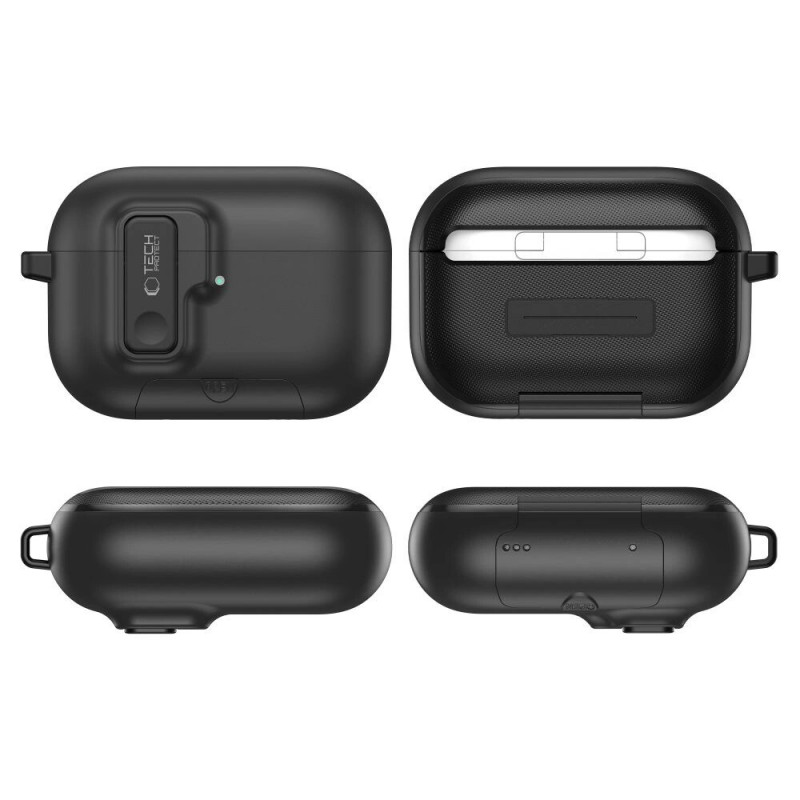 Etui Tech-Protect Slim Hook do Apple AirPods Pro 3, czarny