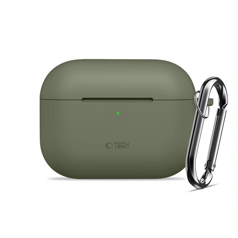 Tech-Protect Silicone Hook etui z silikonu na Apple AirPods Pro 3, Olive Green
