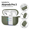 Tech-Protect Silicone Hook etui z silikonu na Apple AirPods Pro 3, Olive Green