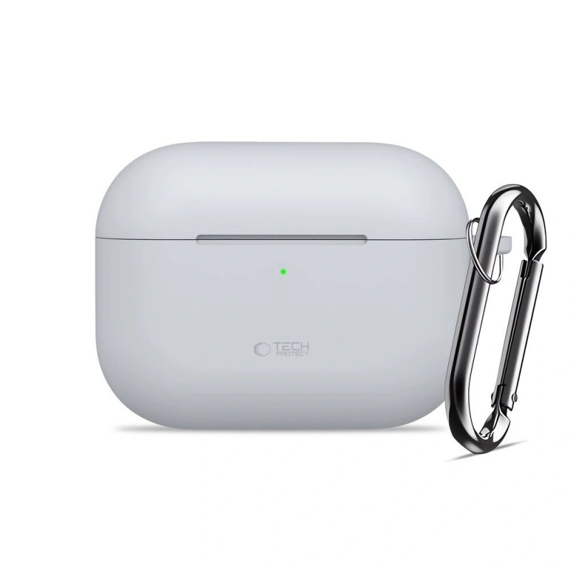 Etui silikonowe Tech-Protect Silicone Hook do Apple AirPods Pro 3, Crayon Grey