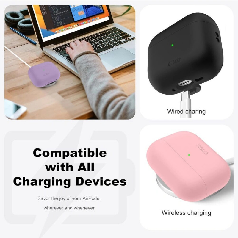 Tech-Protect Silikonowe etui Apple AirPods Pro 3 Olive Green