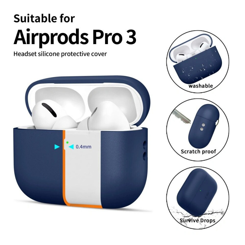 Tech-Protect Etui silikonowe Apple AirPods Pro 3 Navy Blue