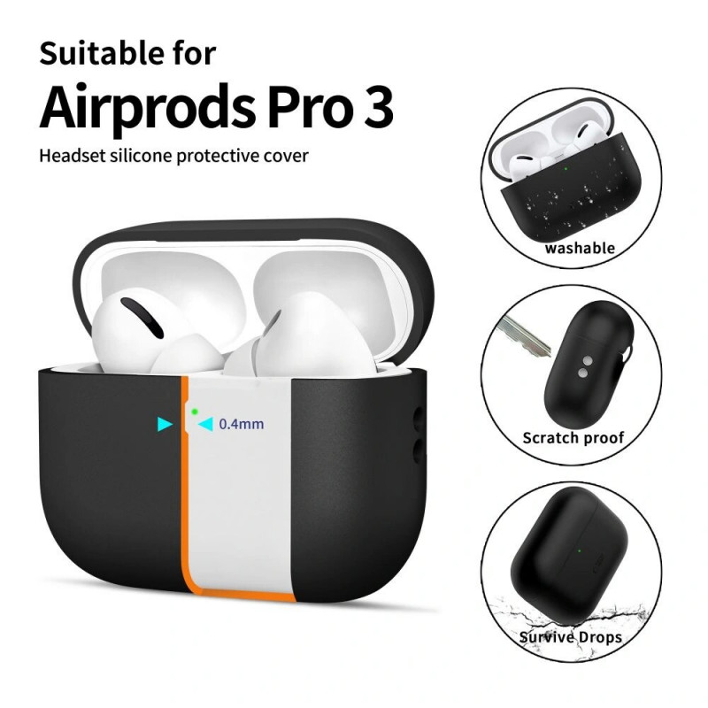Tech-Protect Silikonowe etui Apple AirPods Pro 3 czarne