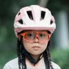 Kask rowerowy młodzieżowy Rockbros LK-67 z odpinanym daszkiem 54–58 cm, różowy