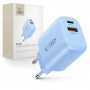 Tech-Protect NCA30 USB-A, USB-C ładowarka sieciowa PD 30W / QC3.0 Baby Blue