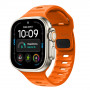 Tech-Protect Silicone Line Apple Watch 8 / 9 / 10 / 11 / 12 / SE / Ultra 44/45/46/49 mm pasek, pomarańczowy