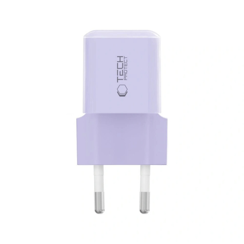 Tech-Protect NCM25 ładowarka ścienna USB-C PD 25W, Baby Purple