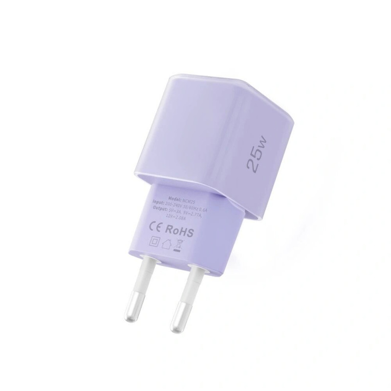 Tech-Protect NCM25 ładowarka ścienna USB-C PD 25W, Baby Purple