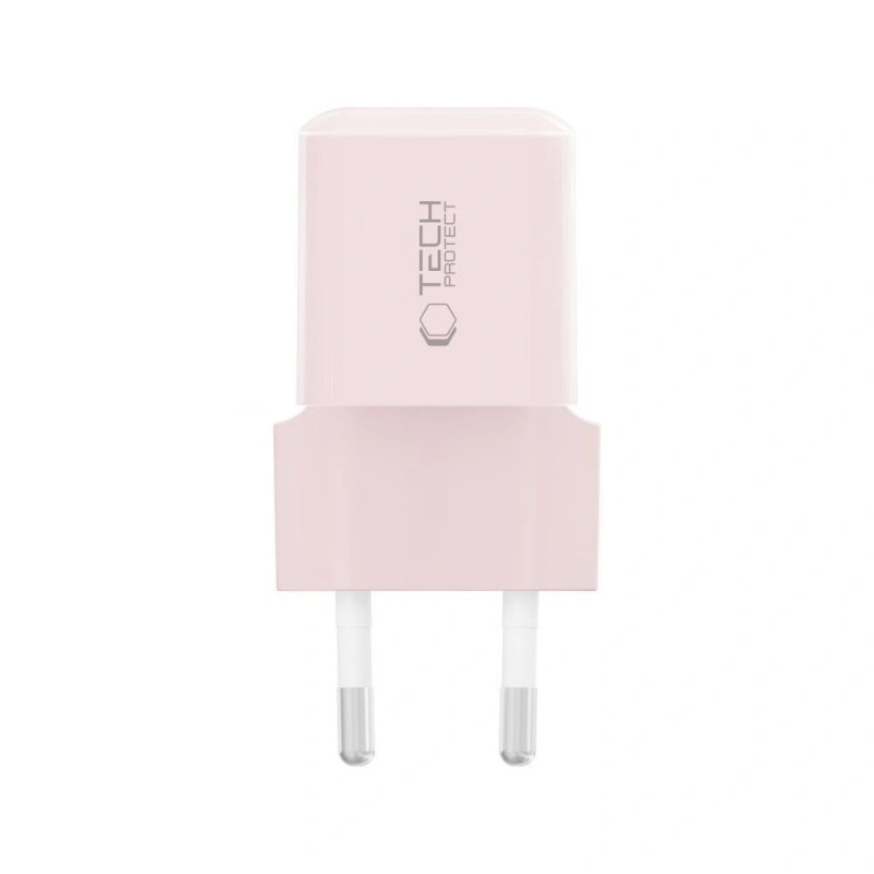 Tech-Protect NCM25 ładowarka ścienna USB-C PD 25W, Baby Pink
