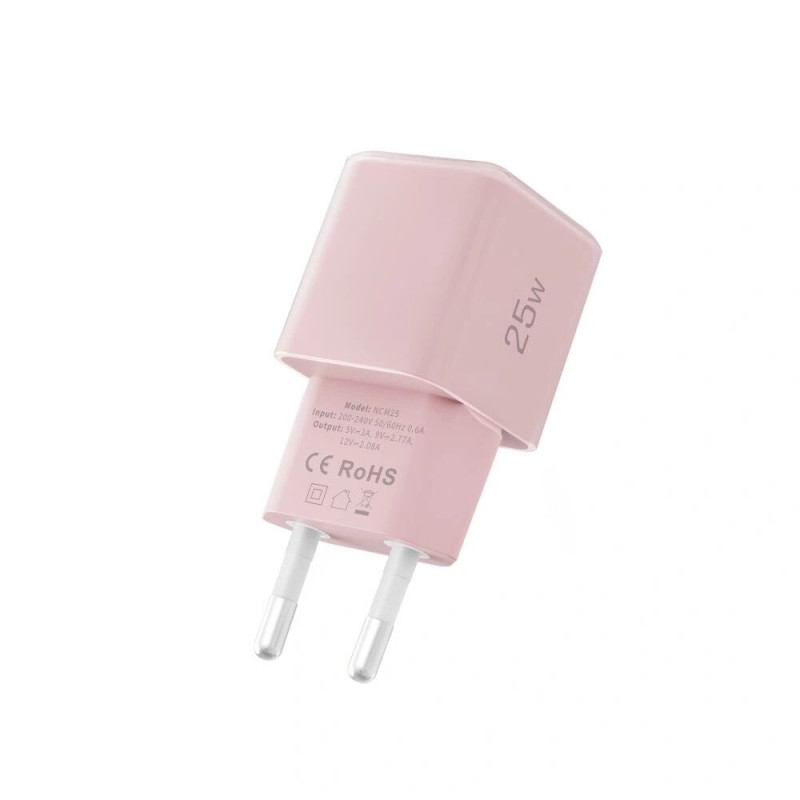 Tech-Protect NCM25 ładowarka ścienna USB-C PD 25W, Baby Pink