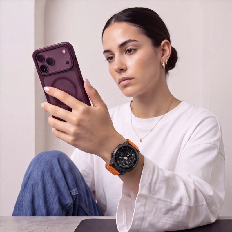 Pasek do zegarka Tech-Protect Nylon Pro THP6032 dla Garmin Fenix 5X / 5X Plus / 6X / 6X Pro / 7X / 8 / 8 Pro / 9 / 9 Pro (47 mm), pomarańczowy