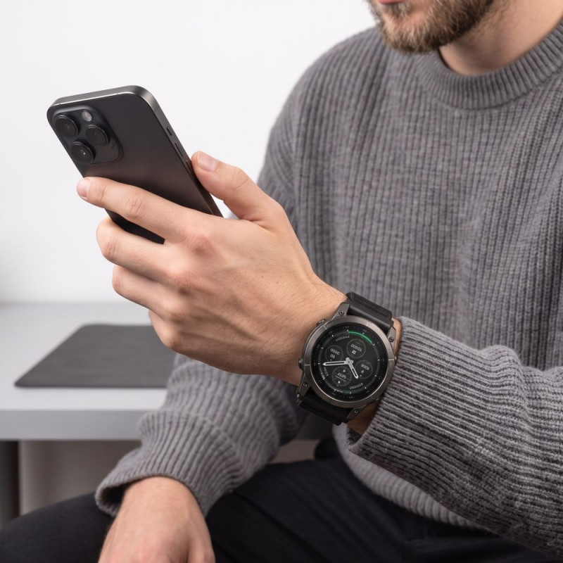 Pasek do zegarka Tech-Protect Nylon Classic do Garmin Fenix 5X / 5X Plus / 6X / 6X Pro / 7X / 8 / 8 Pro / 9 / 9 Pro 47 mm, czarny