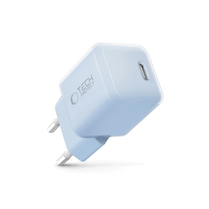 Tech-Protect NCM25 ładowarka ścienna USB-C PD 25W, Baby Blue